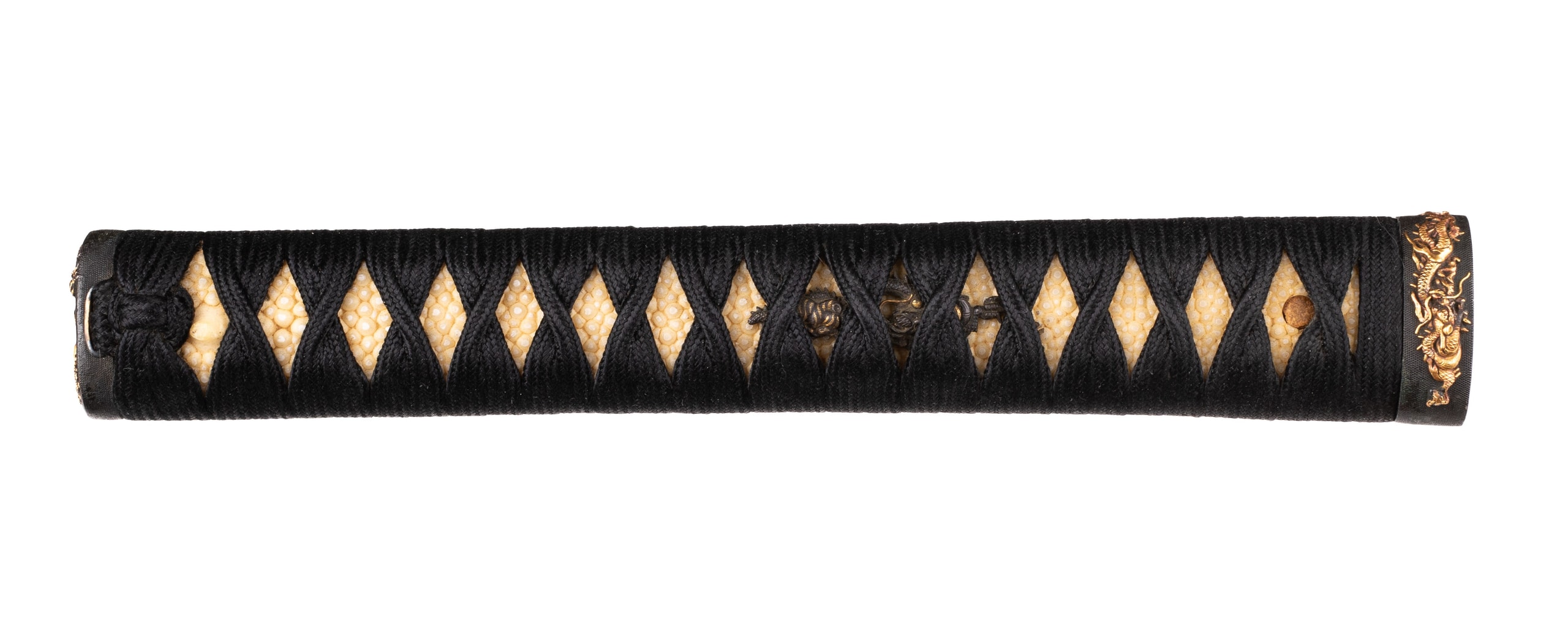 Koshirae - Katana Tsuka with Dragon Fuchikashira and Ryuko Menuki