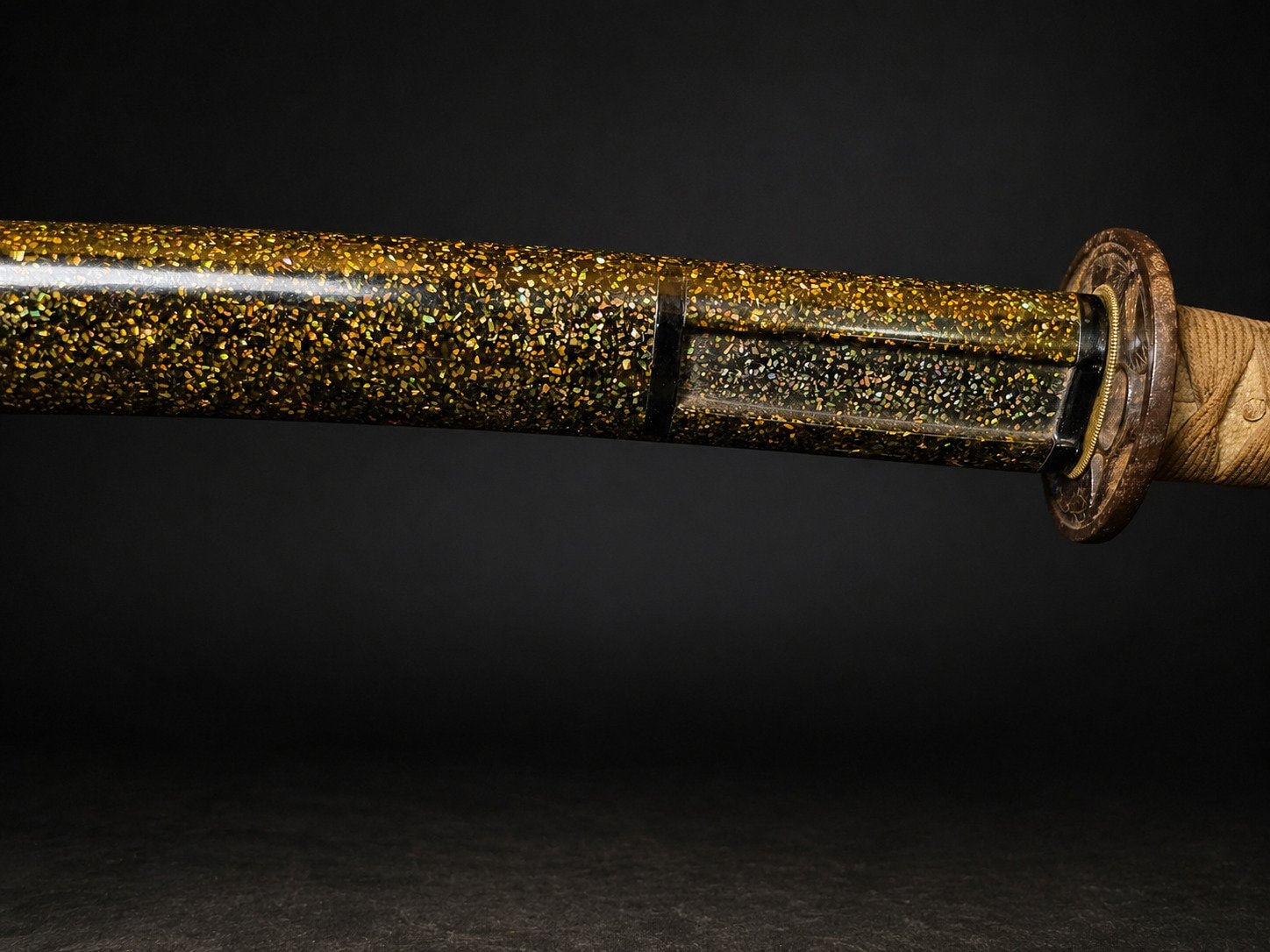 Koshirae - Edo Period Koshirae with Gold-Flecked Lacquer Saya