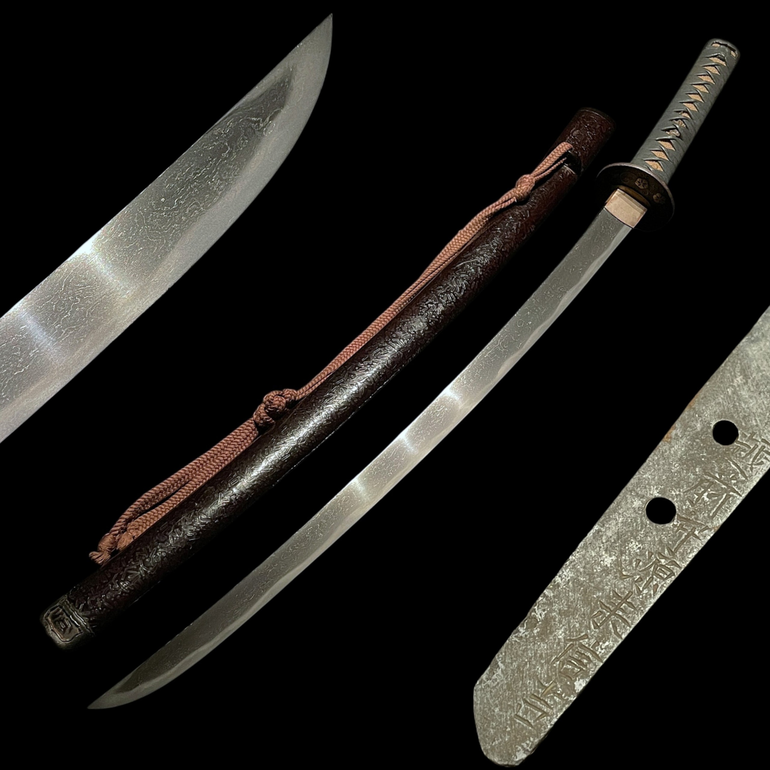 Wakizashi - by Nobuyoshi - Long Hirazukuri Wakizashi: Echizennokami Minamoto Rai Nobuyoshi - Edo Period