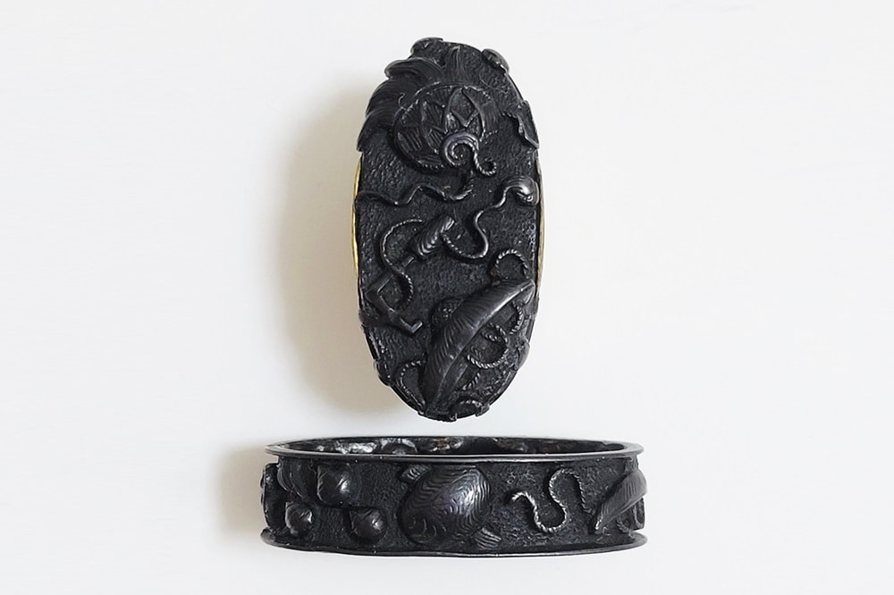 Fuchi-Kashira - Tokuho - by Mino School - Fuchi-Kashira: Treasure Motifs