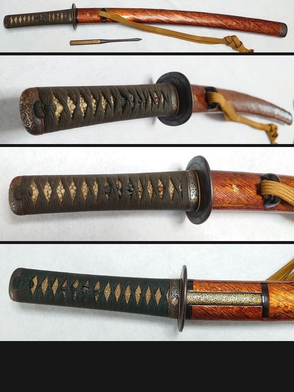 Wakizashi - Kincha Hen-nuri Saya Uchigatana Wakizashi Koshirae