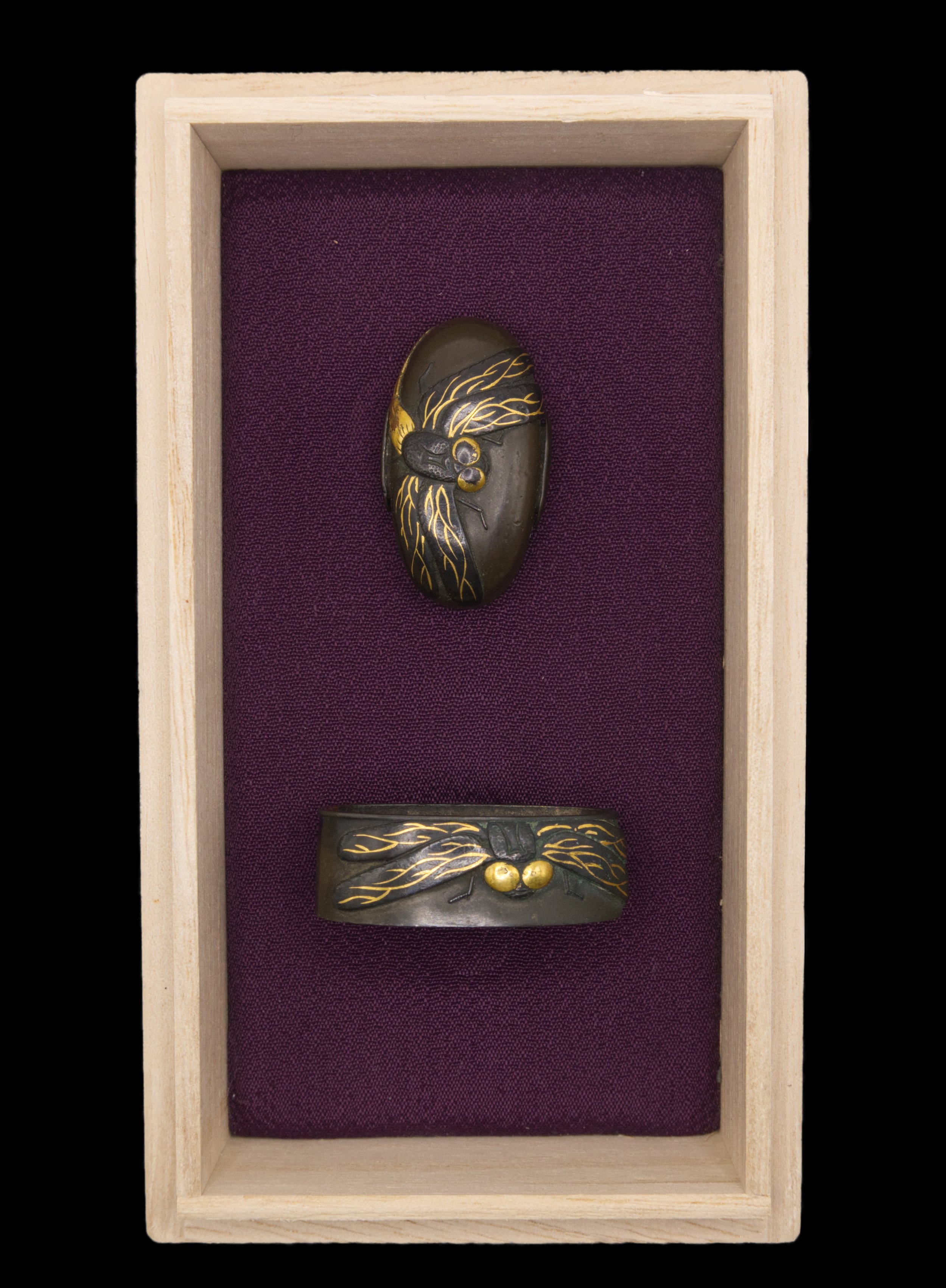 Mumei Attributed to Mito School Dragonfly Fuchi Kashira