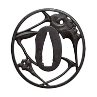 Tsuba - Tokuho - by Ito Namitoshi - Tai no Tai Sukashi Tsuba by Kofu ju Namitoshi