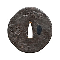 Tsuba - by Kaneie School - Yamashiro no Kuni Fushimi Kaneie - Distant View