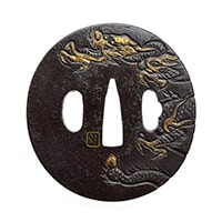 龍図鐔 成龍軒栄寿(落款)Seiryuken Eiju 12-882