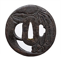 Tsuba - by Sukesada - Daikon (Radish) Design - Height: 84.3mm / Width: 83.1mm / Seppadai Thickness: 4.6mm