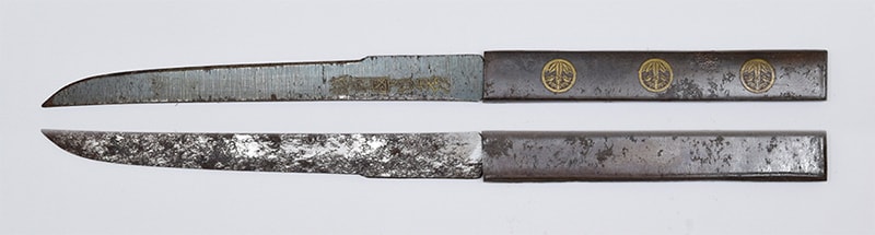 Kozuka - Round Bamboo and Sparrow Crest - Mumei