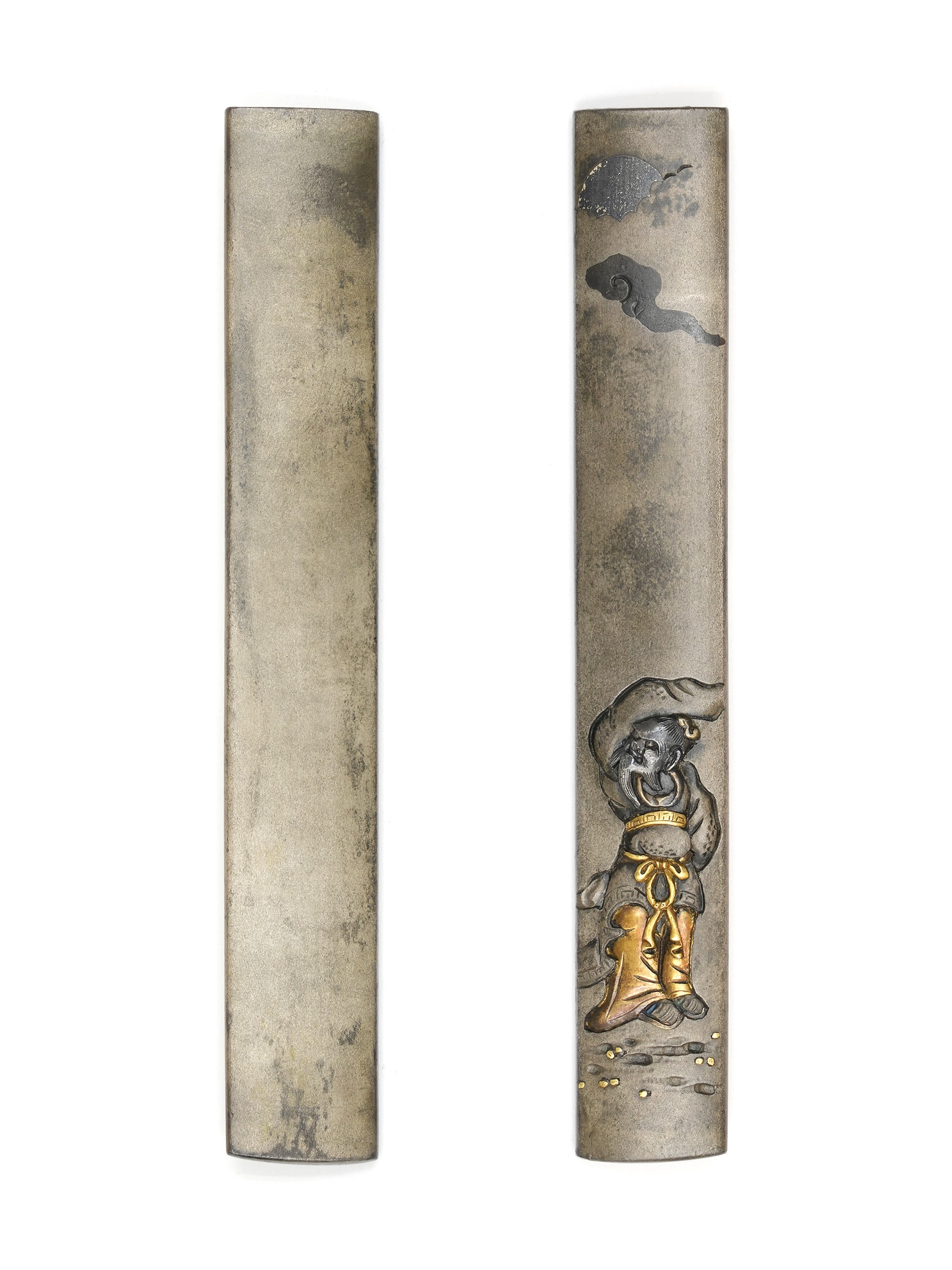 Kozuka - Hozon - by Mito School - Kozuka with Sennin Design, Mumei (Mito)