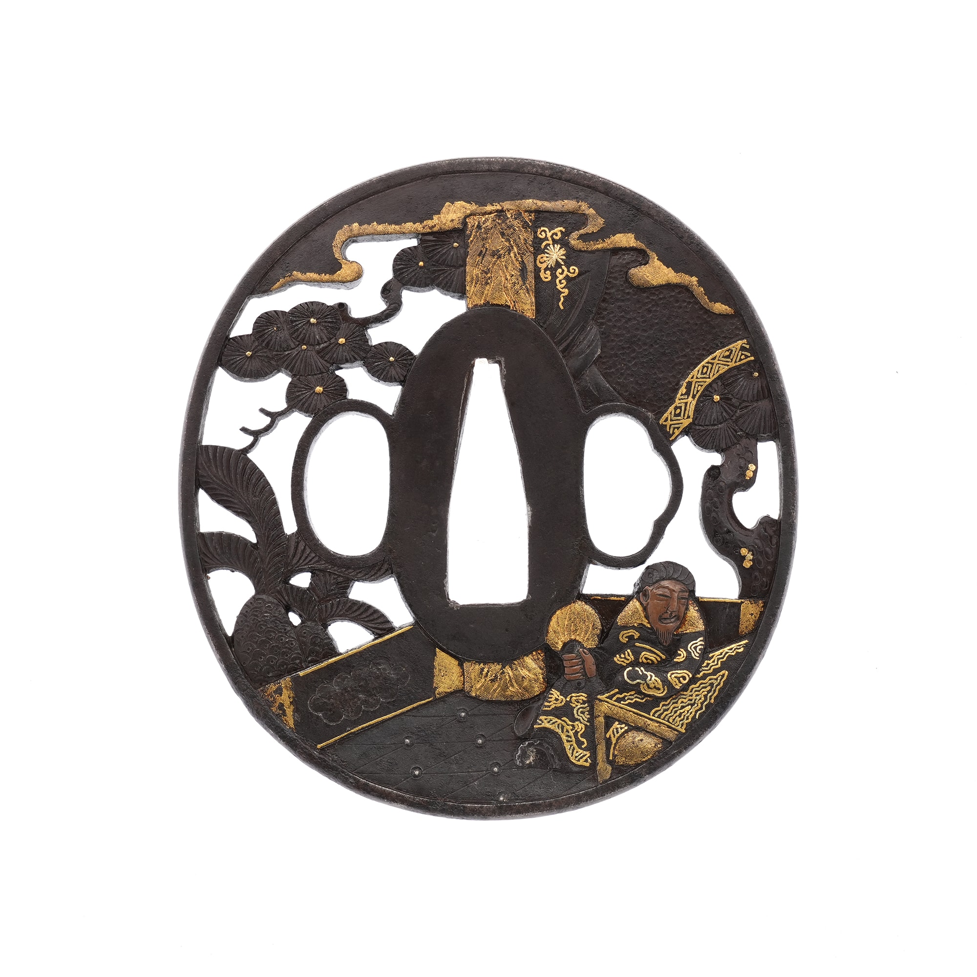 Tsuba - Hozon - by Choshu School - Komei Sukashi Tsuba, Mumei (Choshu)