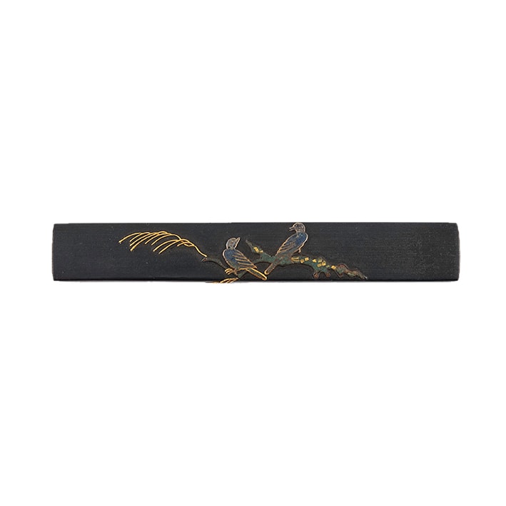 Kozuka - Hozon - by Hirata-Edo School - Hirata Cloisonne Birds in the Willow Tree
