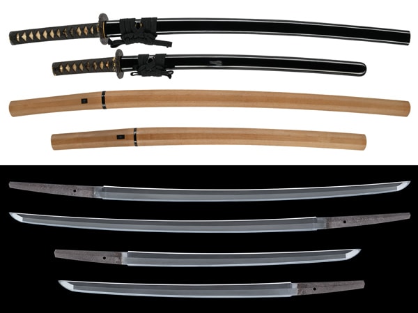 Daisho - Hozon - by Toshizane - Katana and Wakizashi by Minryushi Toshizane with NBTHK Tokubetsu Hozon