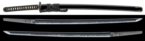 Katana - Hozon - by Aizu Kanesada School - Mumei (Shinshinto Aizu Kanesada) with NBTHK Hozon Token