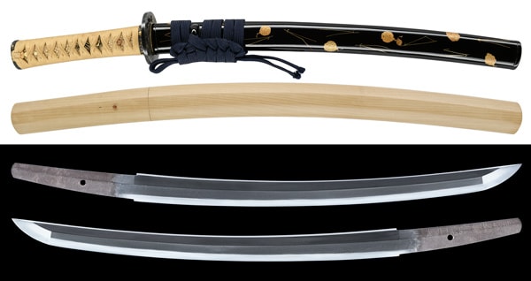 Wakizashi - Hozon - by Hizen Tosa no Kami Tadayoshi - Omi Daijo Fujiwara Tadayoshi