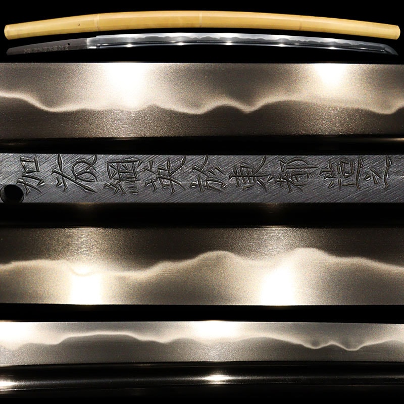 【刀】「備州長船祐定」刃長70.5cm 反り1.8cm 元幅3.0cm 先幅2.0cm 元重0.7cm 刀身重量750g 登録証付