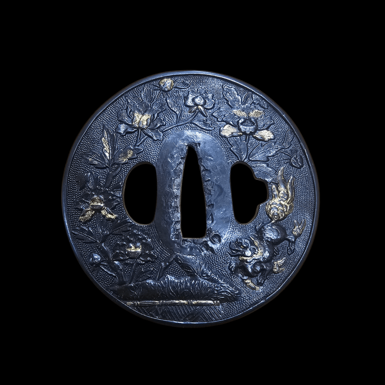 Tosogu - Lion and Flower Design