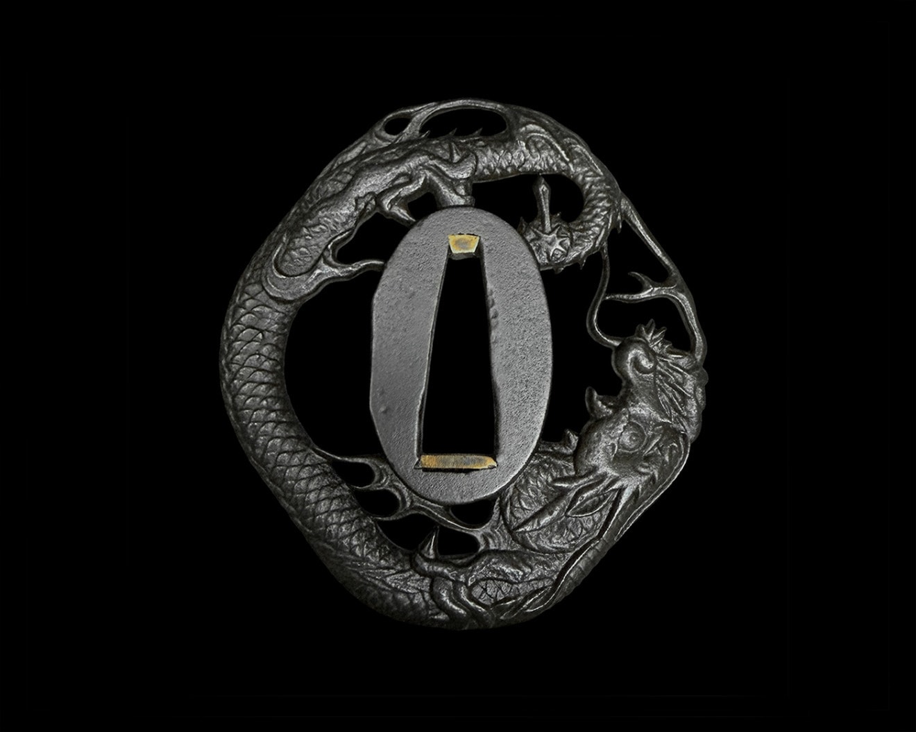 Tsuba - Dragon Design Sukashi Tsuba